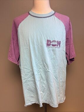 Diet Starts Monday DSM Raglan Graphic T-Shirt Blue Purple XL Cotton